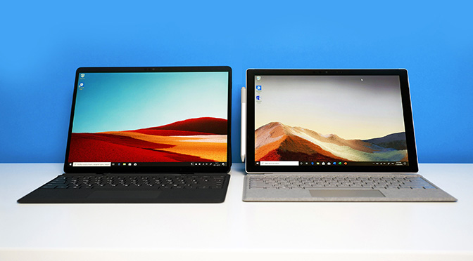 Что выбрать Microsoft Surface Pro 7 или Surface Pro X?