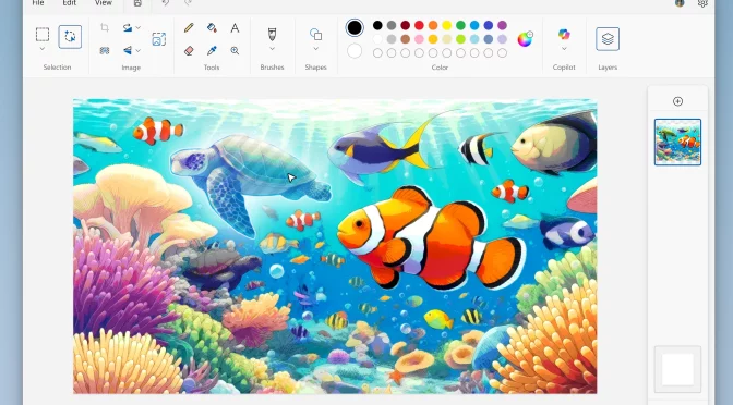 Paint, «Ножницы» и «Блокнот» получили новые ИИ-функции для инсайдеров Windows